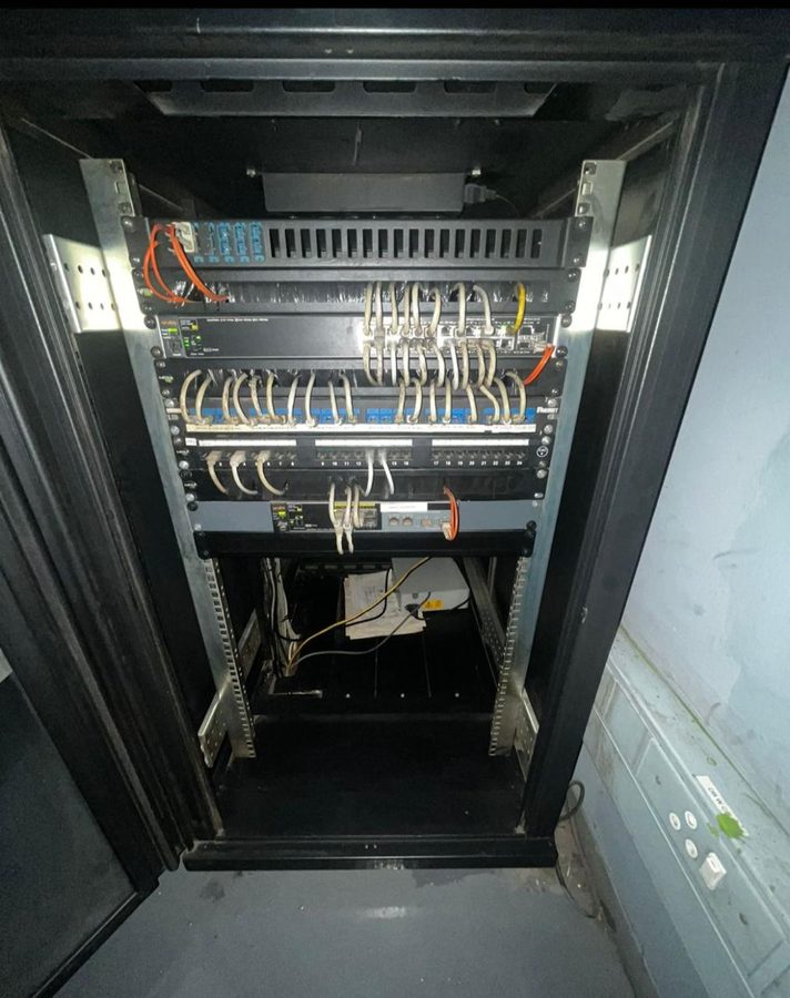 Network cabinet after cleanup